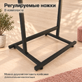 Вешалка напольная двойная DOPPIO-GABBIANO-NERO Т-образная, "LOFT"